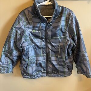 ZeroXposur Kids Gray and Green Plaid Reversible Jacket‎